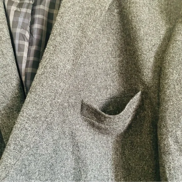JoS A. Bank mens wool sport coat jacket size 52R/0 gray double button lined